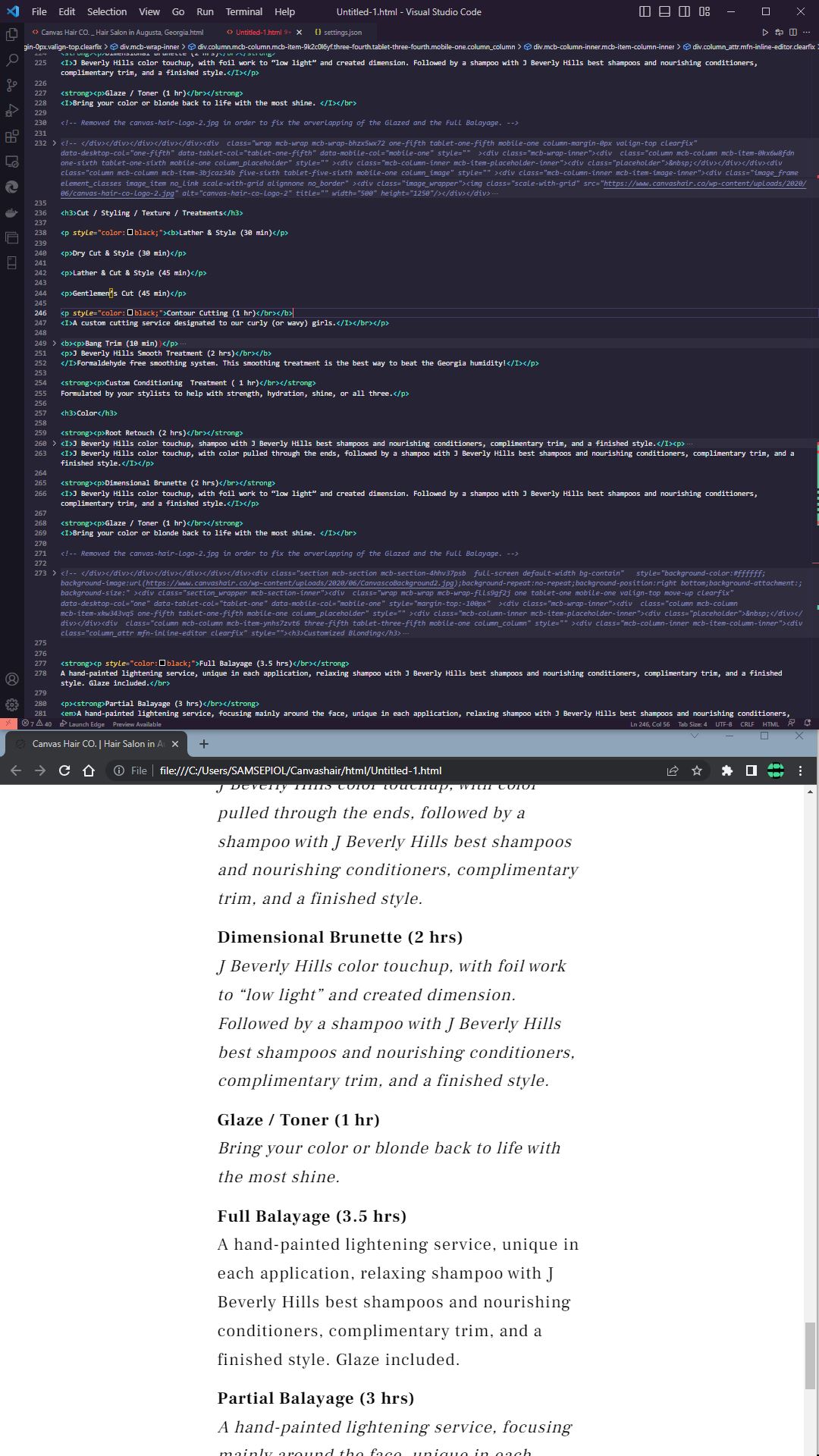 Personal Portfolio Images